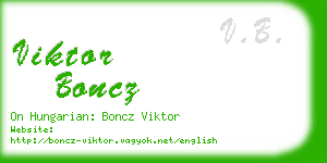 viktor boncz business card